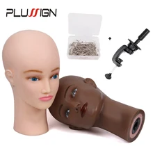 Наращивание ресниц тренировка манекен лысый голова модель манекен голова с подставкой головы и t-шпильки парик делая инструменты манекен для шляп