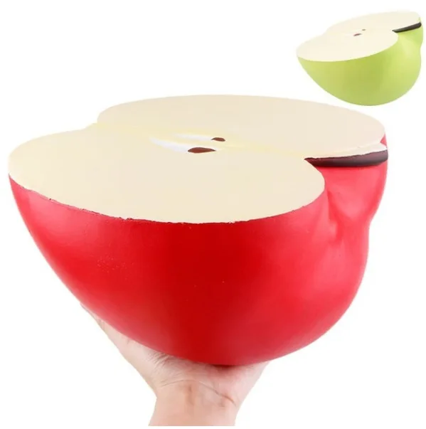 3 шт. в партии Редкие мягкими 25 см * 13 большое яблоко зеленый красный замедлить рост Моделирование PU еда игрушка для девочек и мальчико