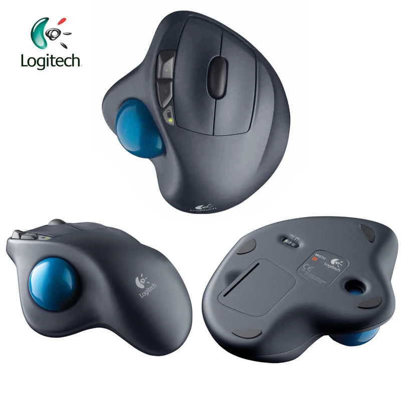 Logitech M570 2,4G Беспроводной игровой Мышь оптический трекбол эргономичная Мышь геймера для Windows 10/8/7/Vista Mac OS Поддержка официальный Тесты