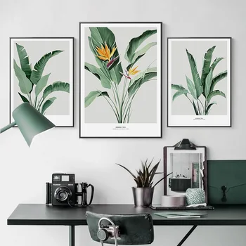 

Nordic Style Green Plants With Quote Yellow Flower Posters Print Wall Pictures For Living Room Bedroom Dinning Room Modern Decor