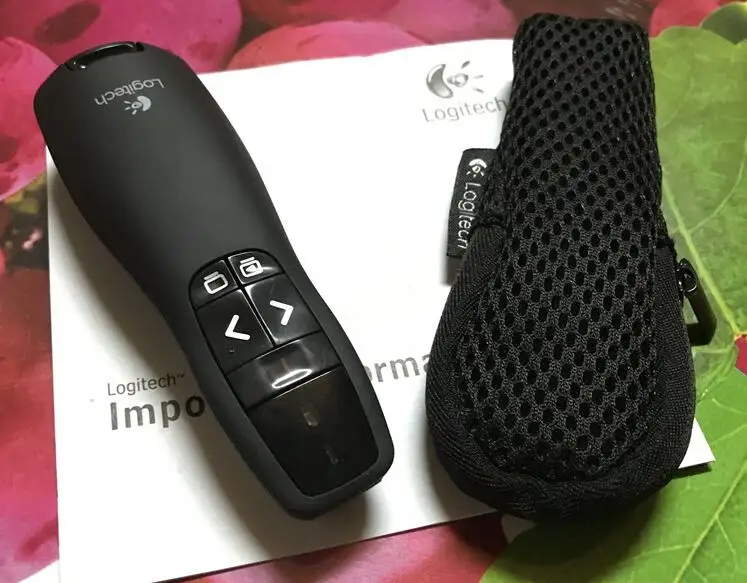 2.4 جيجا هرتز usb اللاسلكية rf البعيد ir باور بوينت ppt عرض مقدم مؤشر الليزر الأحمر مقدم القلم لوجيتك r400