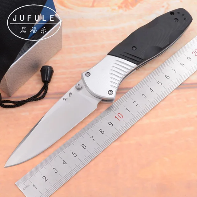 JUFULE Made 581 D2 blade Aluminium G10 handle folding hunt camp Pocket outdoor Survival dinner EDC Tool Tactical kitchen knife 1