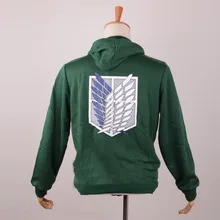 Ataque Anime en Titán Shingeki No Kyojin Hoodie cosplay la Encuesta Eren Cosplay verde abrigo de Capucha del traje de cosplay