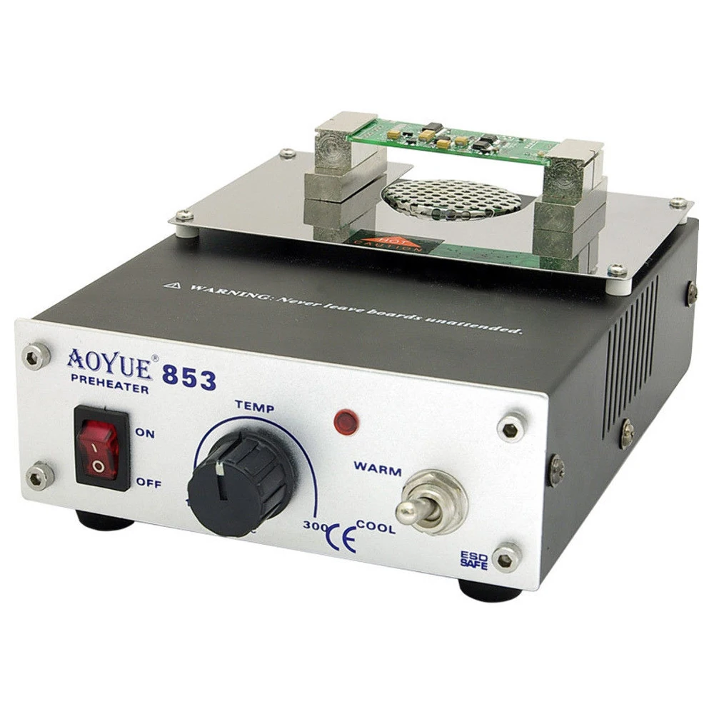 

220V Aoyue 853 ESD Safe Compact Preheater Station with Variable Temperature Setting