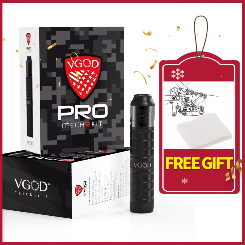 

Original VGOD Pro Mech 2 Kit Series Mod with ELITE RDA Tank Atomizer 2ml capacity 24mm Diameter Vape mech kit VS Vgod Pro Mod