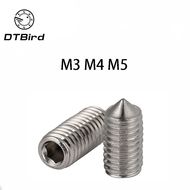 DIN914 M3 M4 M5 Шестигранная головка из нержавеющей стали с шестигранной головкой