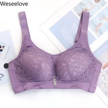 

Weseelove Women Bra Sexy Bralette Comfortable Wireless Women Brassiere Seamless Ladies Bra Tops B C D Plus Size Bra Lingerie E54