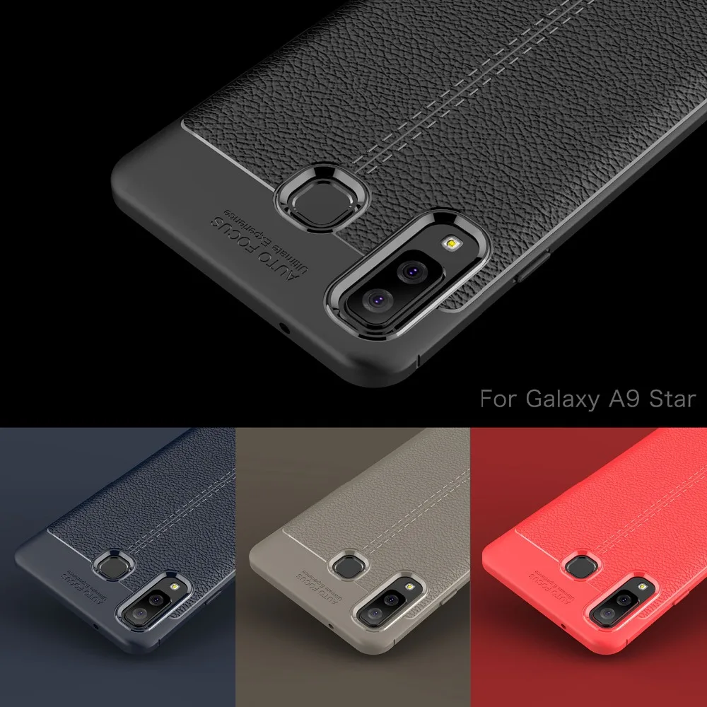 

For Samsung Galaxy A9 Star Case For Samsung A9 Star Cover TPU Silicone leather Soft Full Back Cover for Samsung A8 Star Cases