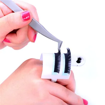 

1 set Smart Glue Ring O Disk Lashes Makeup Tool Lash Holder Ring with Glue Plate for Eyelash Extension U Band Lash Holder