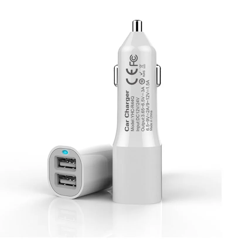 

Car USB Charger Quick Charge 3.0 Mobile Phone Charger 2 Port 3.0 Output 27W 5.4A USB Fast Car Charger for iPhone Android Mobile