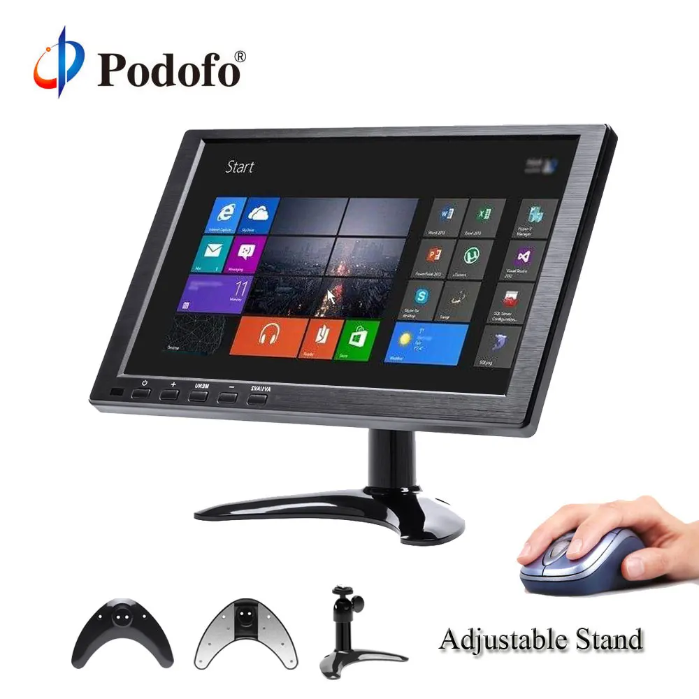 Podofo 10 1 &quotFHD подголовник автомобиля монитор TFT Цифровая Экран HDMI/VGA/AV/USB/SD тонкий УФ