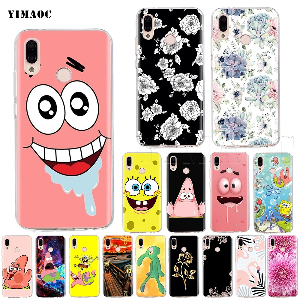

YIMAOC SpongeBob Patrick Star Case for Huawei P8 P9 P10 P20 P30 P Smart Lite Pro Mate 10 Y6 Prime 2018