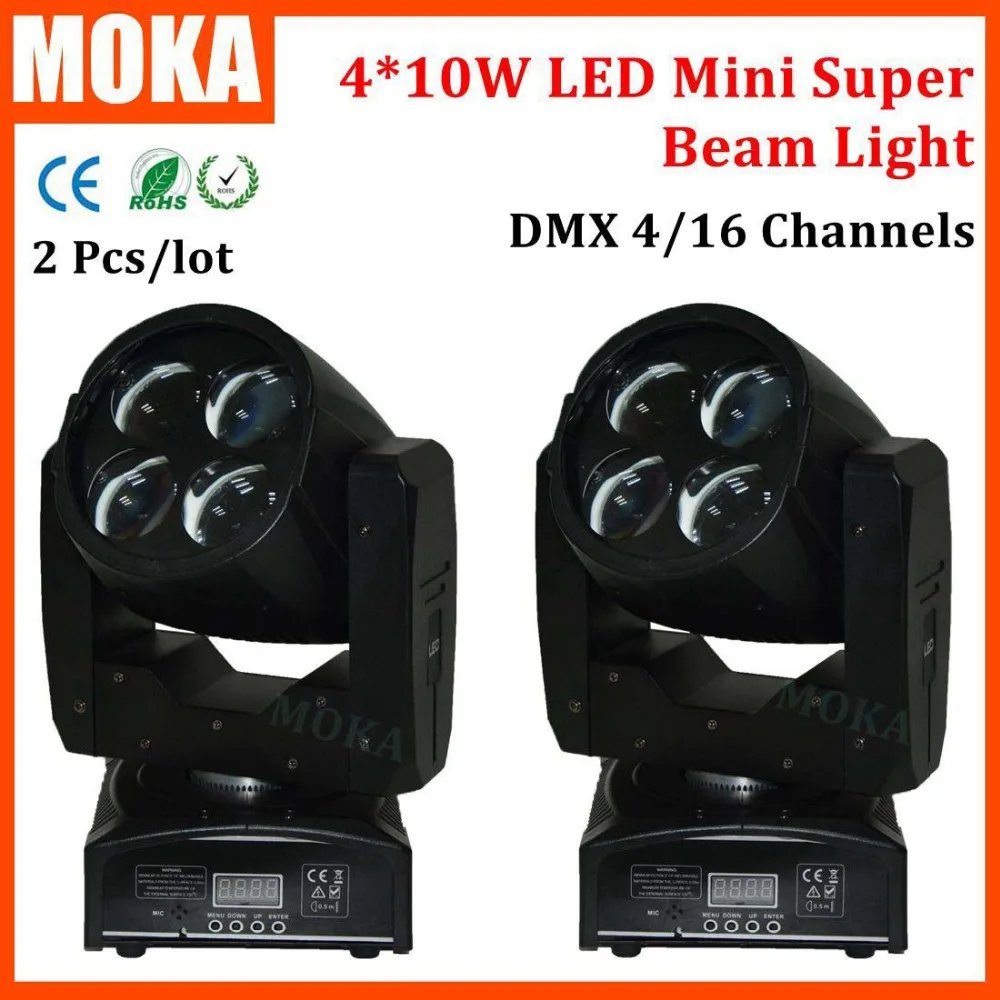 

2 Pcs/lot Mini Led Super Beam Moving Head Light 4*10W White Color Source 3 Color+Open Color Wheel 90V-240V