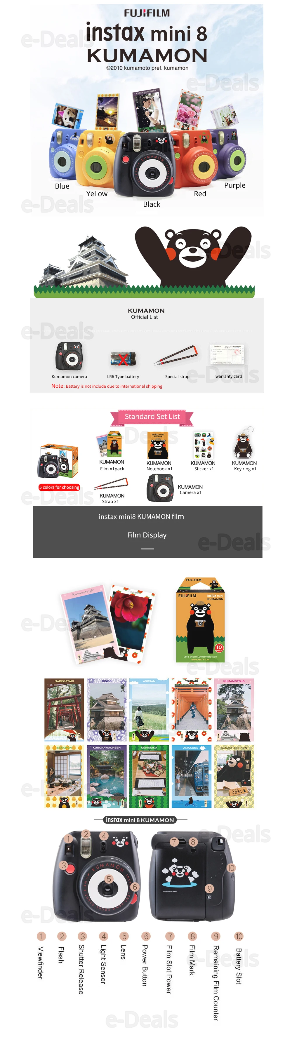 Kumamon camera description 1-1
