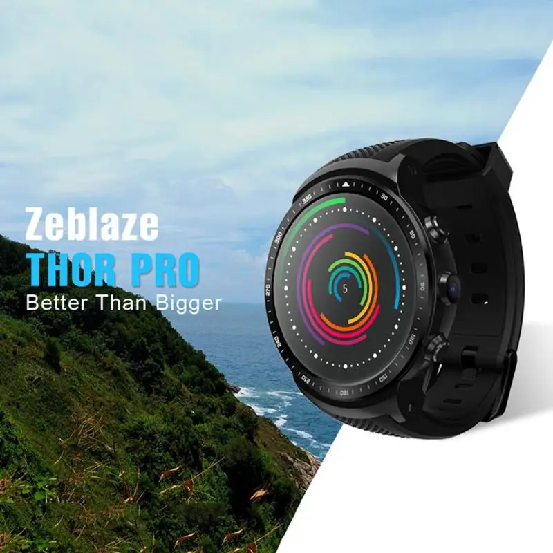Новые смарт-часы Zeblaze Thor PRO 3g gps, 1,53 дюймов, Android 5,1, MTK6580, 1,0 ГГц, 1 Гб+ 16 ГБ, Смарт-часы BT 4,0, беспроводные устройства