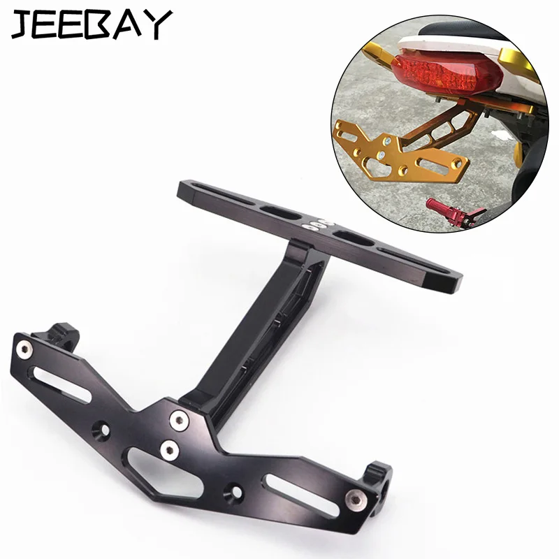 

New CNC Aluminum Can be installed LED turn signal Motorcycle License Plate Bracket License Number Plate Mount Frame Accessories