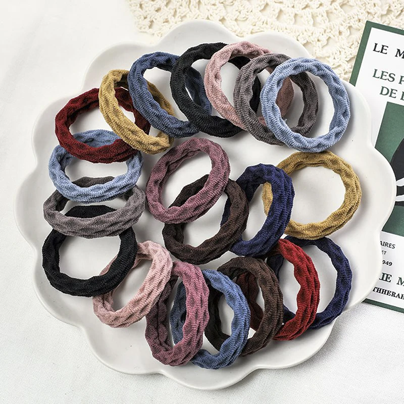 

10pcs 5pcs 5cm Hairbands Polyester High Elastic Coarsening Hair Bands Headband Women Girls Ring Scrunchy Hair Accessories
