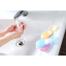 6 упаковок одноразовое мыло в коробке бумажные листы Ароматические Портативный Путешествия Ручная стирка MH88