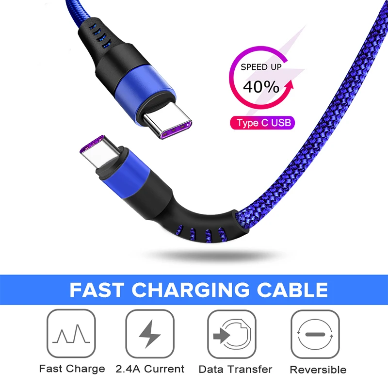 Usb type C 5A кабель QC3.0 Quick Charge QC 3,0 Для Xiaomi Mi9 samsung S10 S9 Plus Note 10 Plus Быстрая зарядка телефонный кабель для зарядного устройства