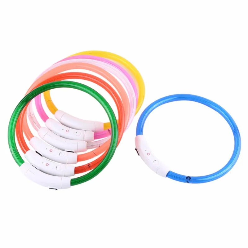 Newest Led Pet Dog Collar Rechargeable Tube Flashing Night Dog Collars Luminous Safety Puppy Cat Collar Light  Pets Accessories (3)