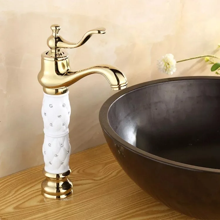 Becola Luxury New Faucet Gold Plated Bathroom Sink Faucet Mixer