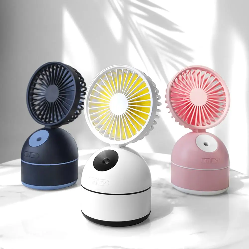 

USB Mini Foldable Humidifier Cooling Fan Rechargeable Portable Mist Diffuser