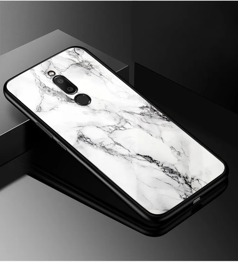 Для Meizu M8 Case M 8 5," Жесткий ПК стеклянный чехол для телефона черный ТПУ бампер чехол для Meizu M8 Case M 8 8M закаленное стекло крышка - Цвет: 13