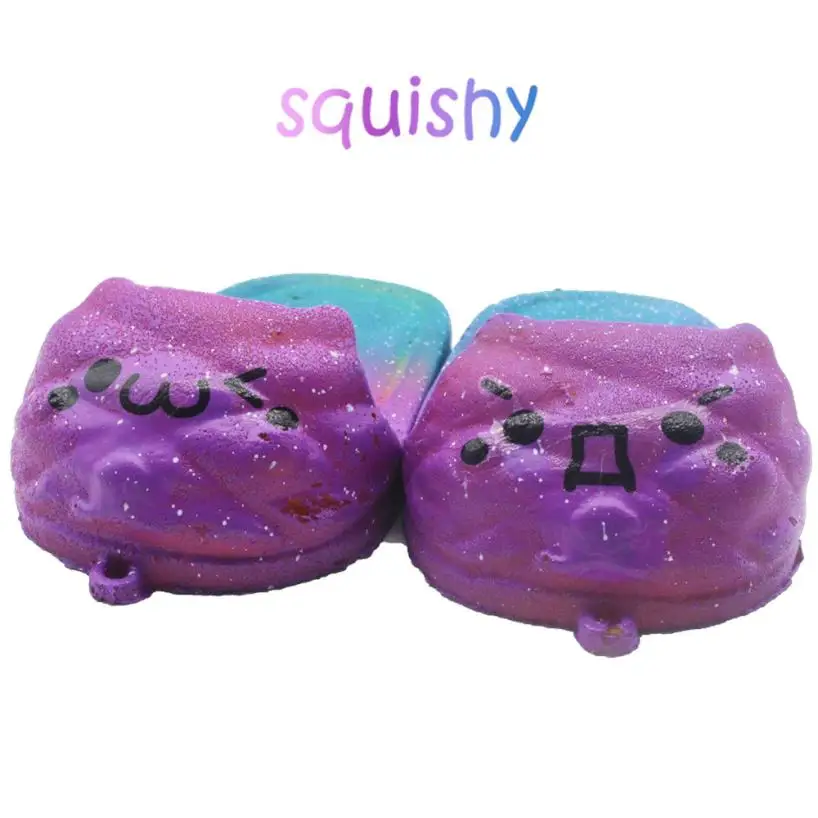 Squishy Galaxy Chinelos замедлить рост мультфильм крем Ароматические Squishies медленный рост мини-игрушка антистресс 30S8516 Перевозка груза падения