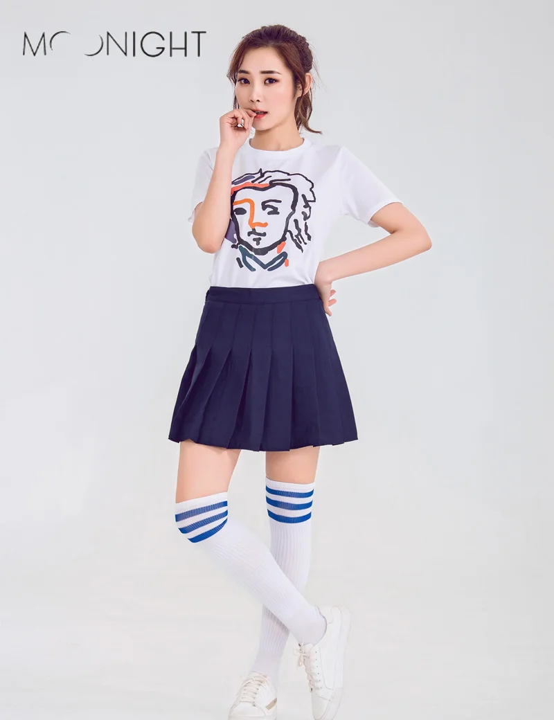 Moonight костюм чирлидерши школьницы Dirndl школьницы сексуальные женский костюм для косплея Хэллоуин школа UniformTops с юбкой