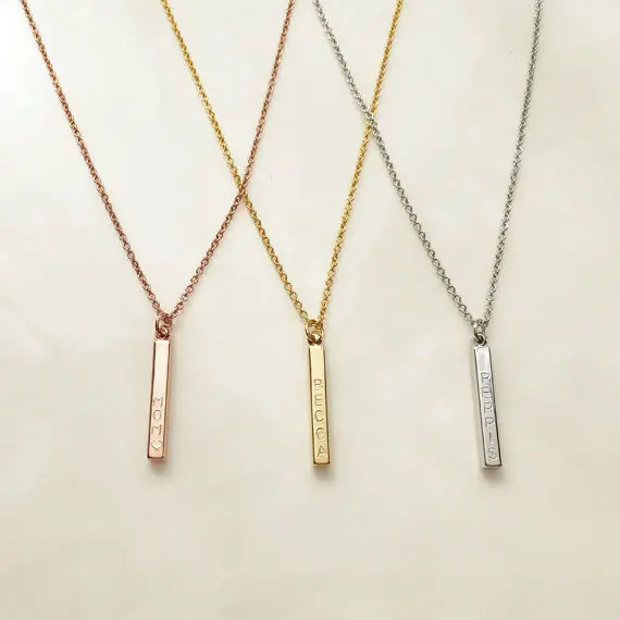mothers day bar necklace personalized
