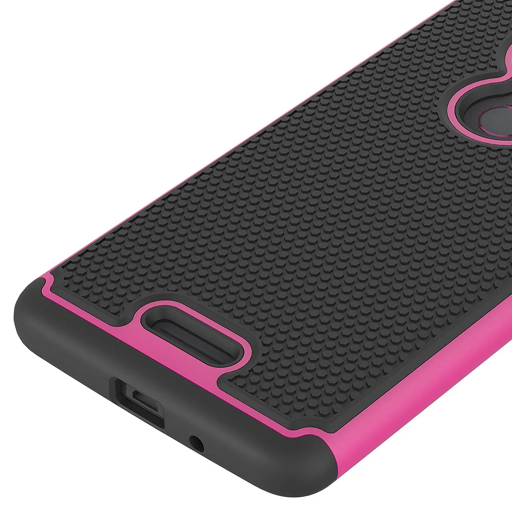 Двухслойный Гибридный Ruuged чехол для T mobile Revvl Plus Heavy Duty противоударный Жесткий ПК