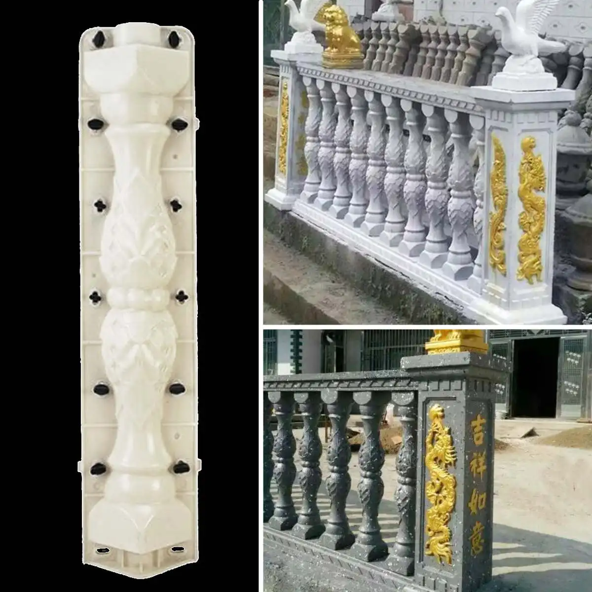 

68cm Fence Mold Garden Concrete Mould Paving Molds Roman Column Balcony Stair Fence Cement Railing Mould Plaster Building