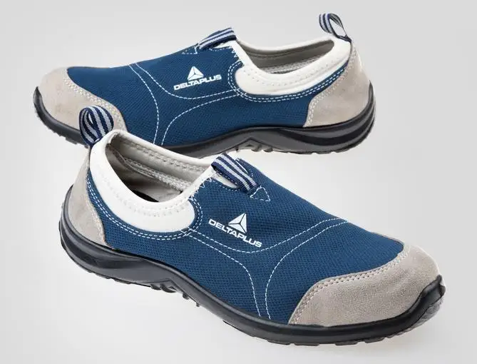 

DELTA Unisex steel toe working shoes men women canvas breathable anti-hit Stap-Resistant Antistatic walking shoes safe sneakers