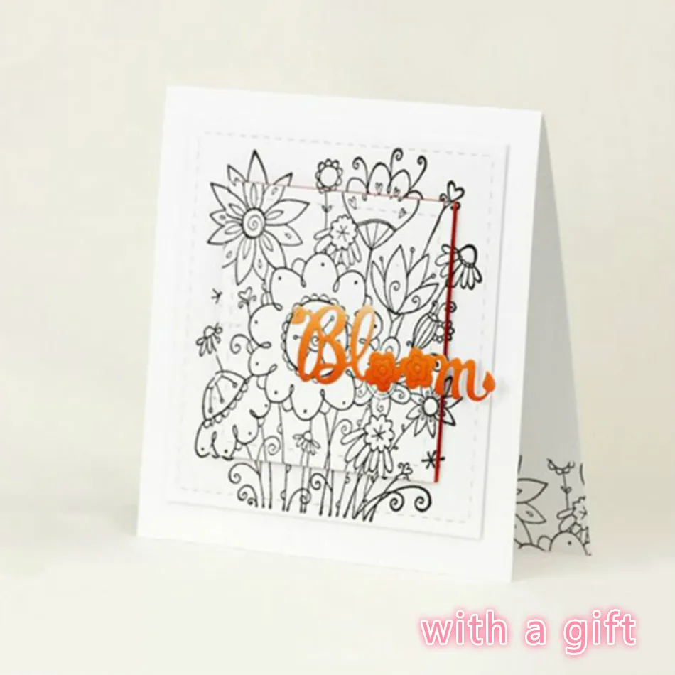 

Eastshape English Word Dies "Bloom" Metal Cutting Dies Stencils For DIY Scrapbooking Paper Card Decor Craft Embossing Die Cuts