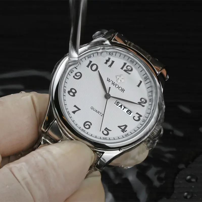 

Top Brand WWOOR Women Watches Stainless Steel Band Analog Display Quartz Wrist watch Ladies Luxury Couple Watch Relogio Feminino
