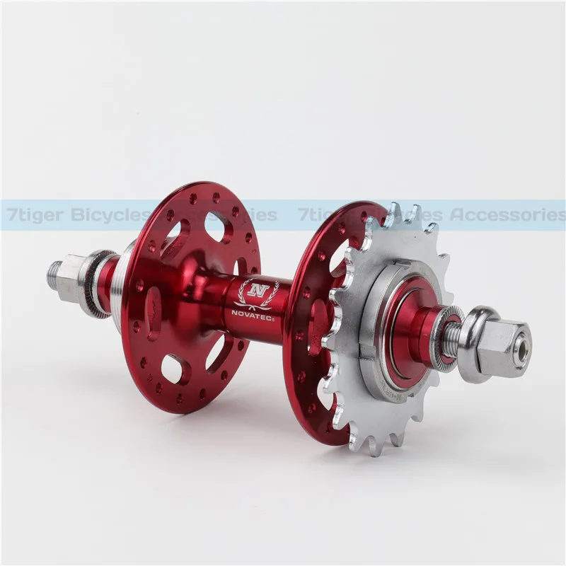 Novatec A185SBT A186SBT Fixed Gear 32H Bicycle Hub With Sprocket And Lock Nuts