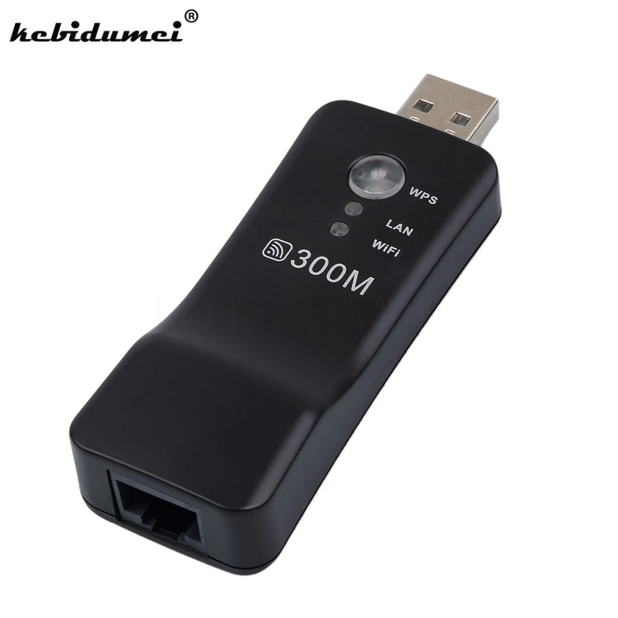 Kebidumei Новый 300 Мбит/с фри универсальные беспроводные ТВ сети Wi Fi адаптер WPS