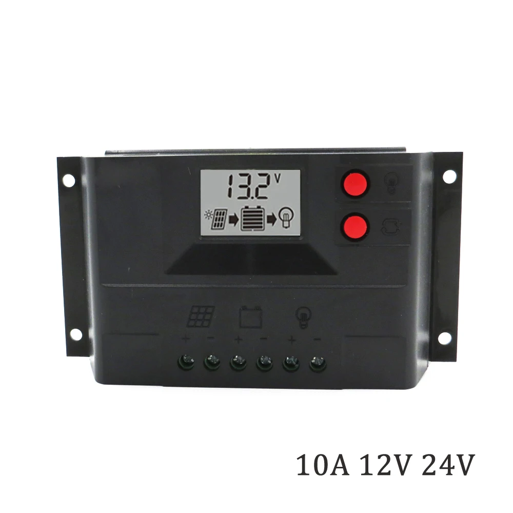 

Solar Charger Controller 12V 24V 10A Solar cell battery charger control Solar street lamp light charge regulator LCD
