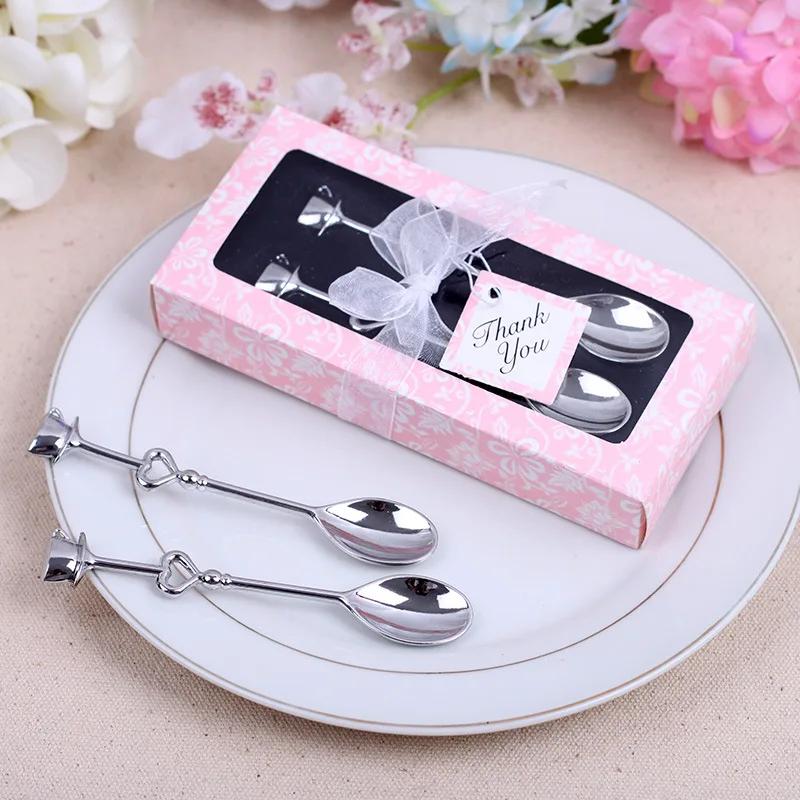 Heart coffee Spoon Tea measuring Spoon wedding favor and gift Bridal Shower Favors pink blue ...