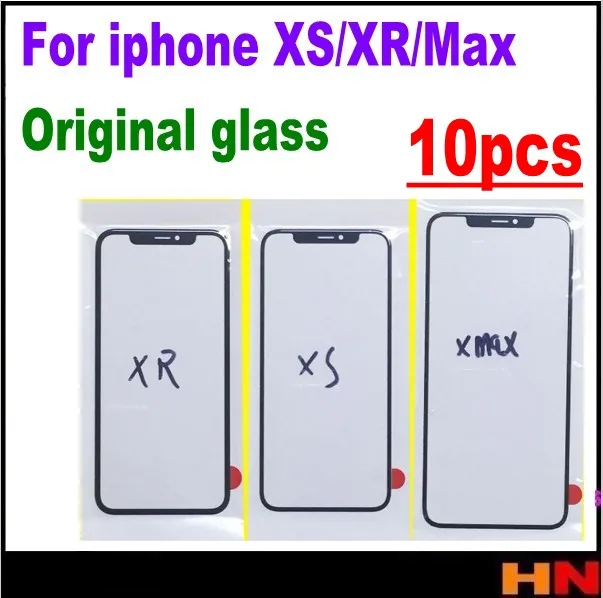 

10pcs wholesale New orig for iPhone X XS XR MAX glass LCD touch lens outer glass repair Replacement only glass