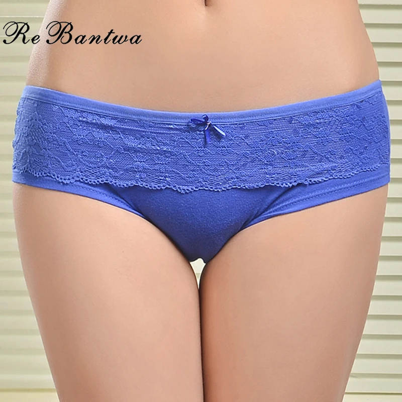 Rebantwa Lot 5pcs Spot supply ladies underwear cotton pure color sexy underwear foreign trade