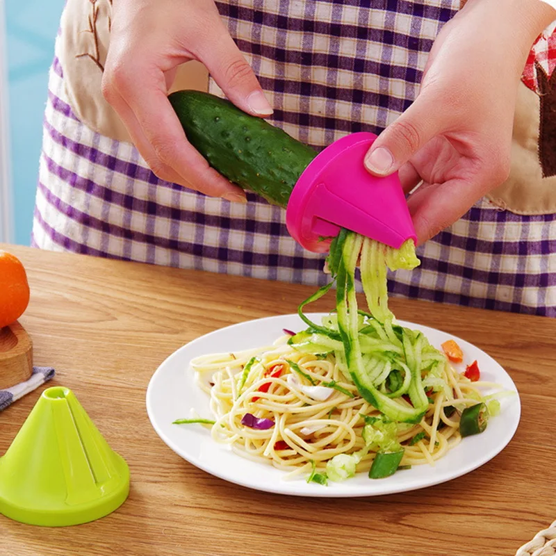 

IVYSHION Gadget Shredded Device Kitchen Funnel Model Spiral Slicer Vegetable Shred Carrot Radish Cutter Kitchen Tool Accessories