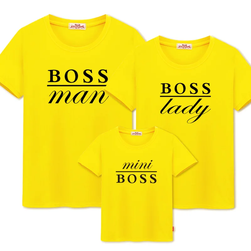 Семейные комплекты футболки мама и я daddys одежда для девочек boss Dad and son подходящие