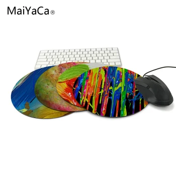 

MaiYaCa Colorful Paint Mousepads Computer Anti-Slip Mouse Pad Game Pad the best gift 20x20cm round mat