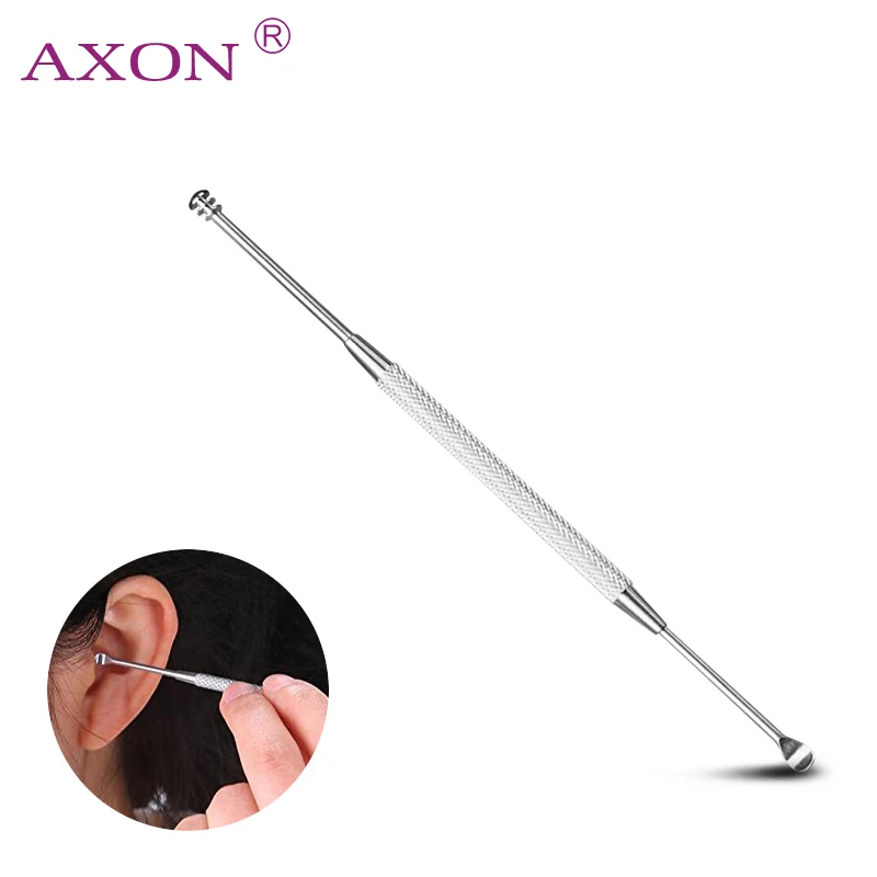 AXON Ear Spoon Stainless Steel Portable Earpick Cleaning Tools Dig Wax