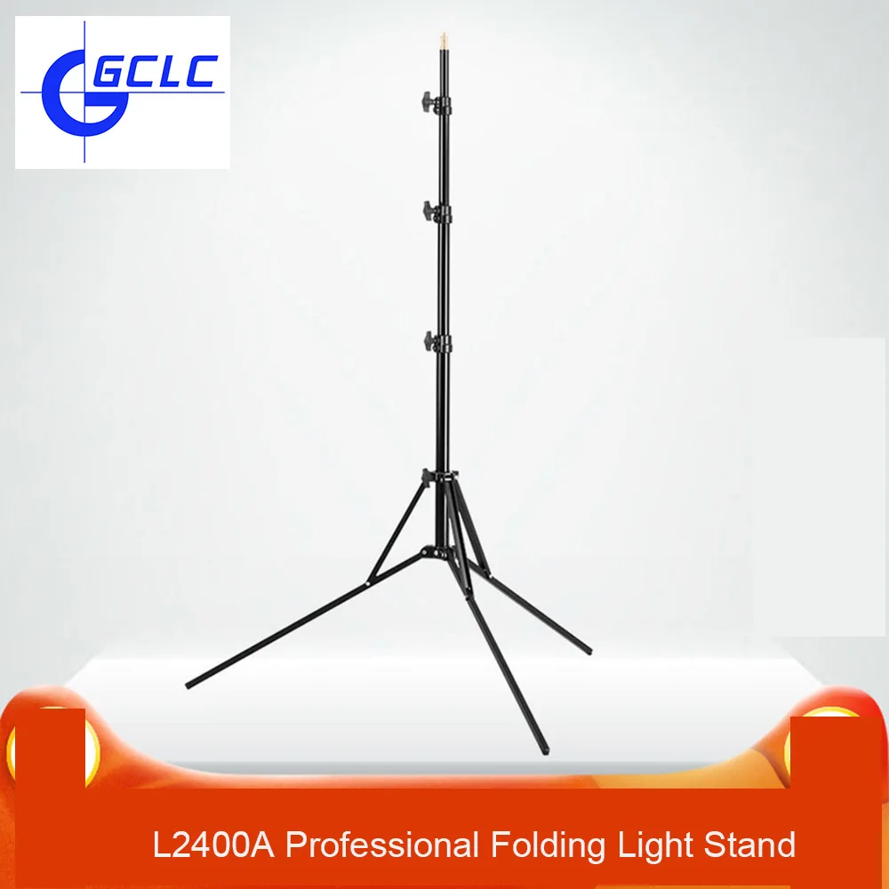 

XINSHETU Profession Photography Folding Aluminum Light Stand Tripod For Photo Studio Softbox SK400II Flashes 2.2 Meter