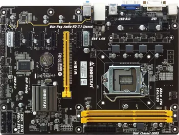

FUll NEW,BIOSTAR H81A Motherboard 6 PCI-E Video Card ATX LGA 1150 DDR3 Memory Core i3 i5 i7 4690