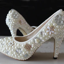 Prom Heels Braut Hochzeit Schuhe Frau High Heels Frau Strass Plateau Pumps Fashion Lady Frühling Kleid Schuhe Brautjungfer Schuhe