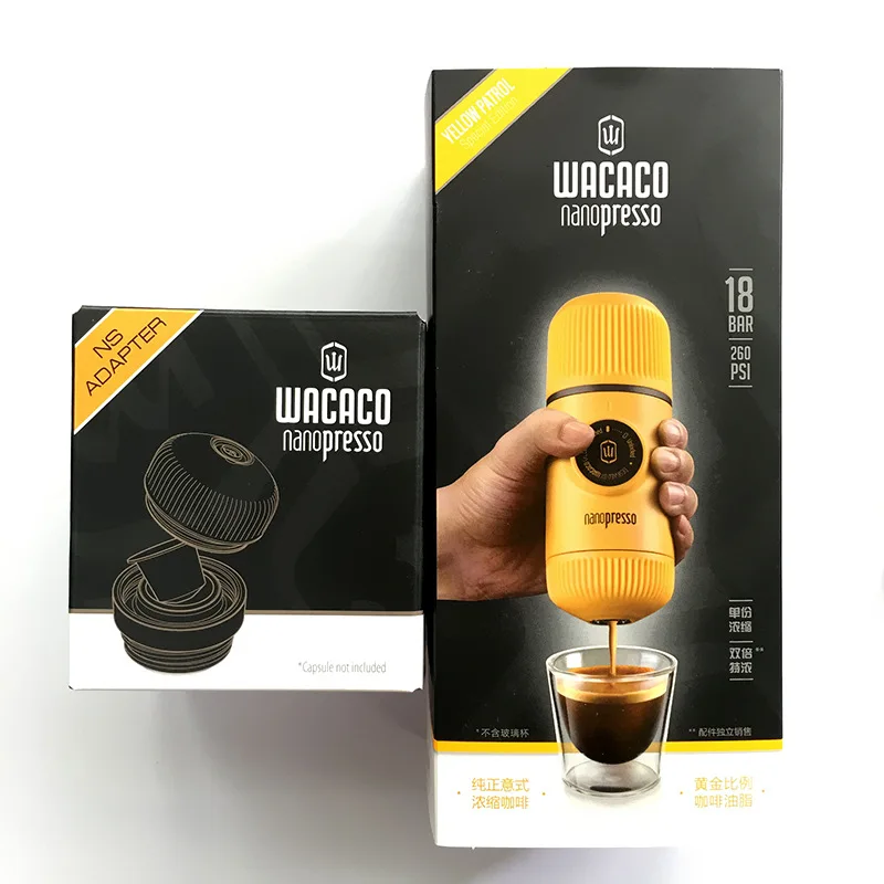 UFUWacaco Minipresso Кофеварка Ручной пресс капсулы и порошок кофе машина ручной эспрессо Портативный Открытый путешествия кофе