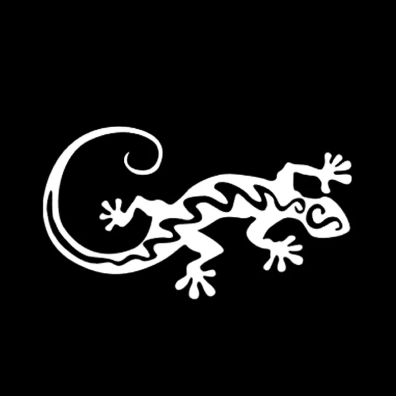 YJZT 11,4*6,4 см забавные Lguana ящерица рептилия Декор автомобиля моделирование наклейки аксессуары виниловые C12-1122 - Название цвета: Серебристый